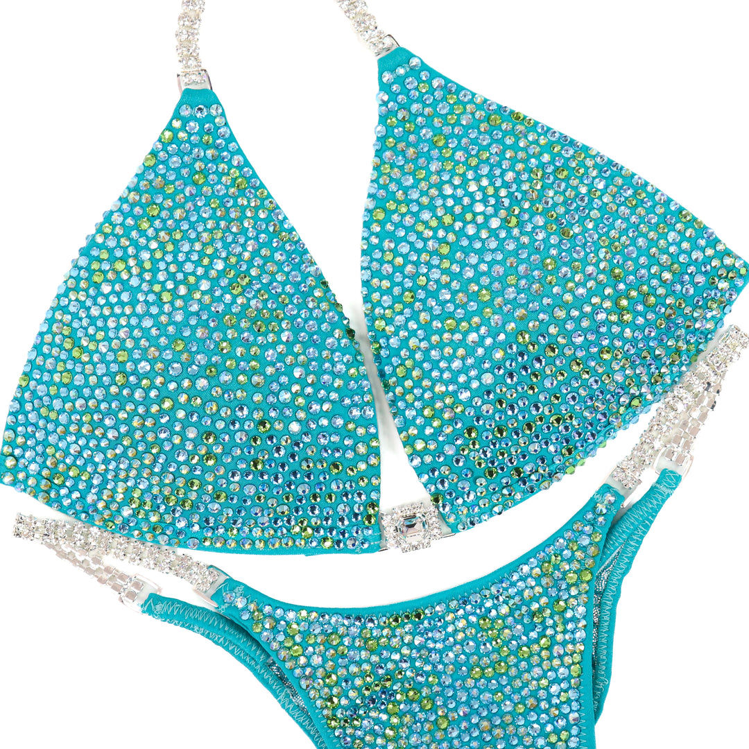 Peridot AB Radiance  Angel Competition BikinisThe best NPC Competition Suits for the Bikini Division, Fit Model Division Suits, and bodybuilding suits.