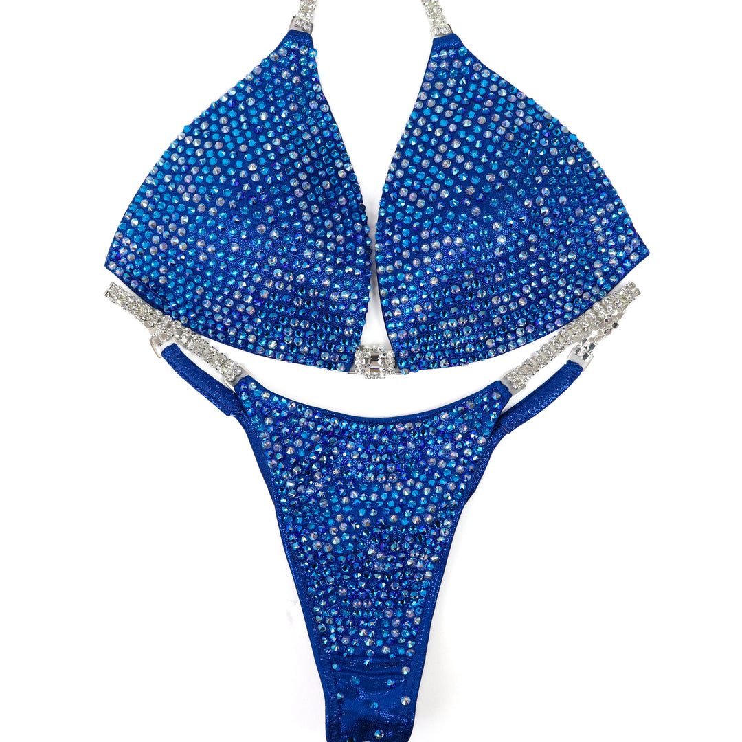 QS ST: Savannah's Capri Blue Pro. Medium Molded/Pro.  Angel Competition BikinisThe best NPC Competition Suits for the Bikini Division, Fit Model Division Suits, and bodybuilding suits.