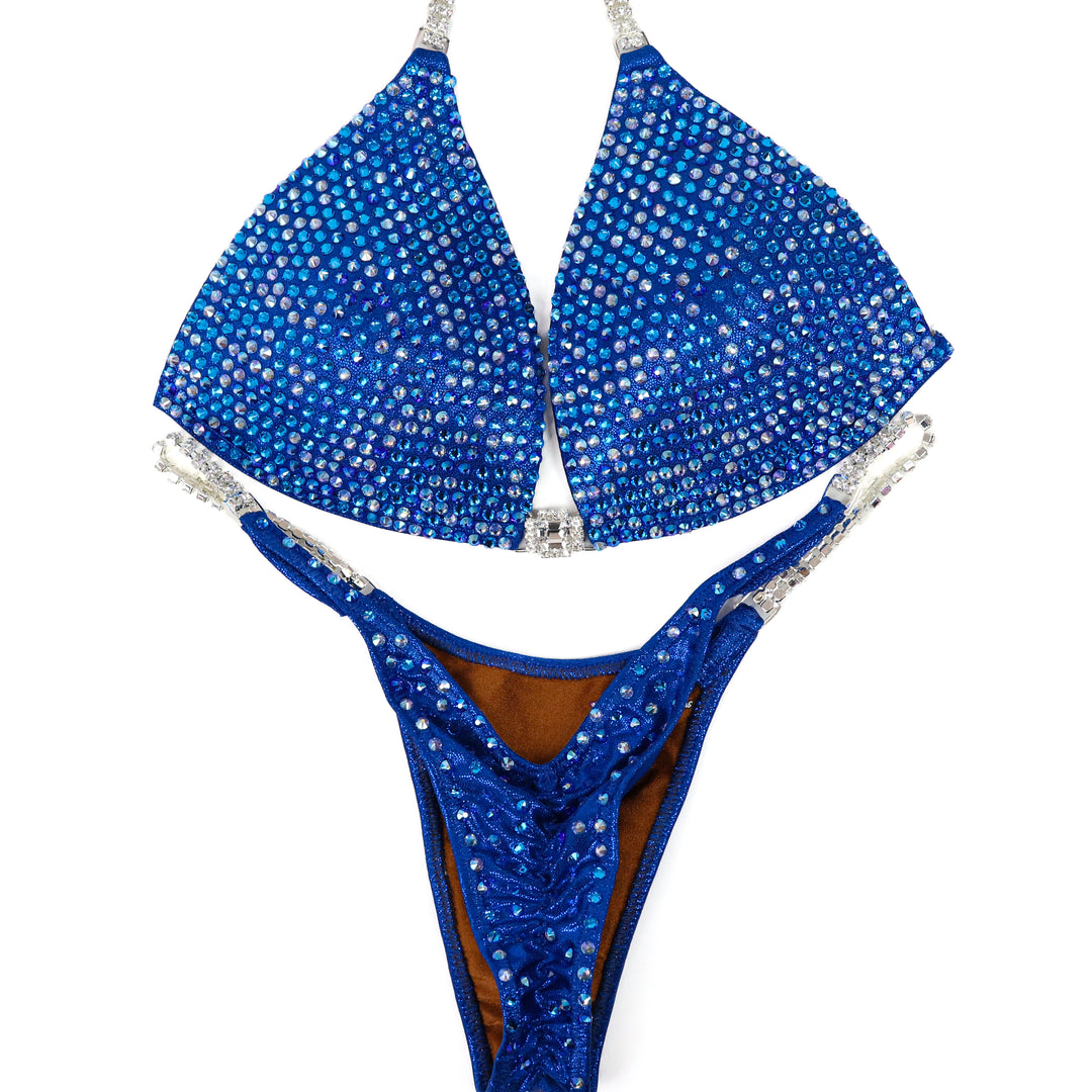 QS ST: Savannah's Capri Blue Pro. Medium Molded/Pro.  Angel Competition BikinisThe best NPC Competition Suits for the Bikini Division, Fit Model Division Suits, and bodybuilding suits.