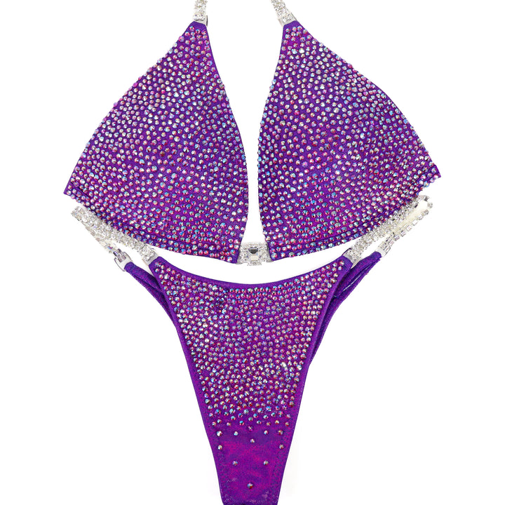 QS ST: Purple Fuchsia AB Radiance. Medium Molded/Pro.  Angel Competition BikinisThe best NPC Competition Suits for the Bikini Division, Fit Model Division Suits, and bodybuilding suits.