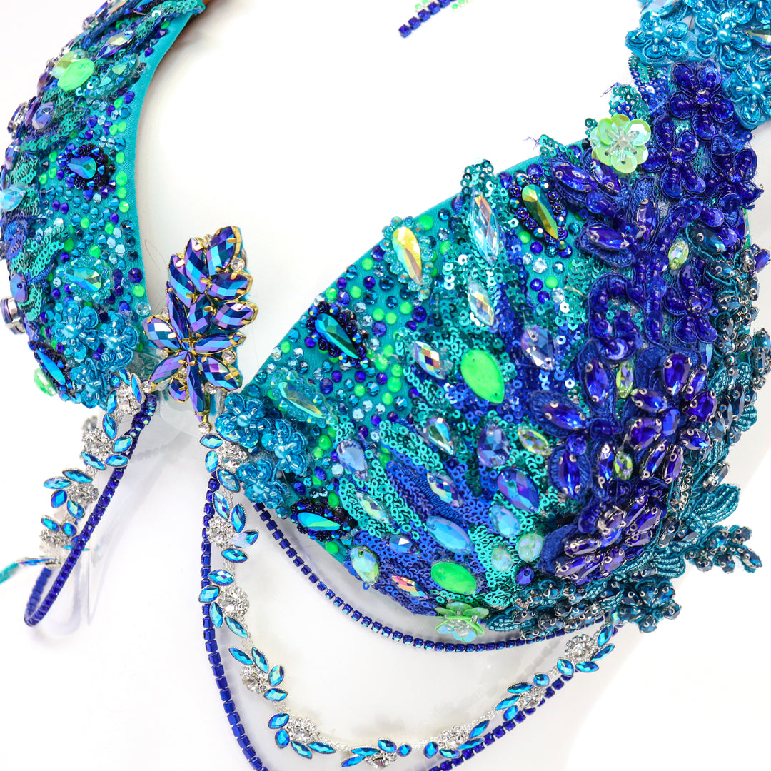 Pre Owned: Karah's Carnival Couture. Extra Large Molded/Fit Model 2.  Angel Competition BikinisThe best NPC Competition Suits for the Bikini Division, Fit Model Division Suits, and bodybuilding suits.