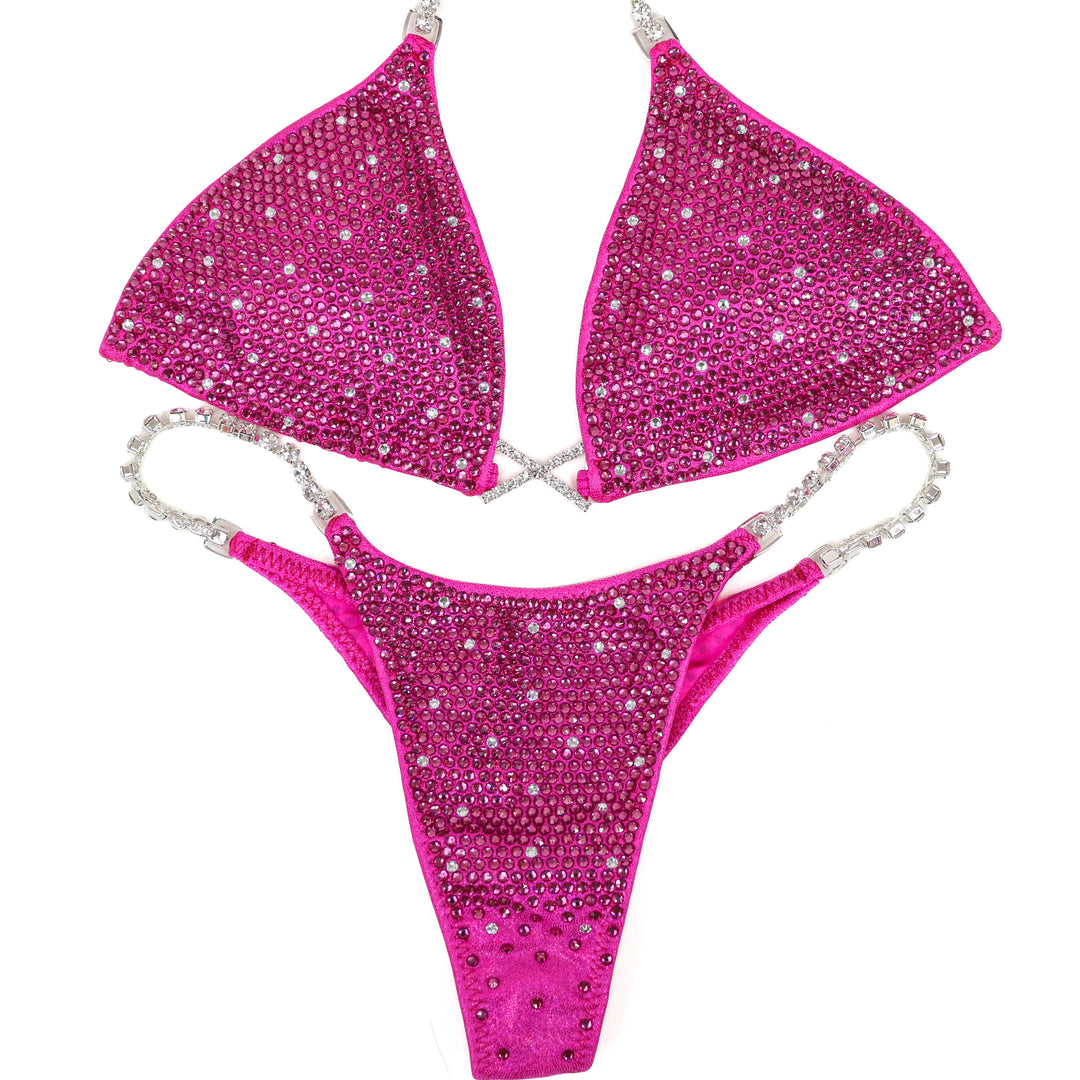 QS ST: Angel Shimmer. Hologram Pink. Small/Pro.  Angel Competition BikinisThe best NPC Competition Suits for the Bikini Division, Fit Model Division Suits, and bodybuilding suits.