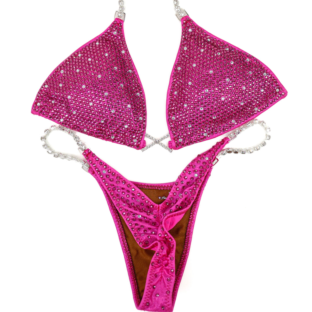 QS ST: Angel Shimmer. Hologram Pink. Small/Pro.  Angel Competition BikinisThe best NPC Competition Suits for the Bikini Division, Fit Model Division Suits, and bodybuilding suits.