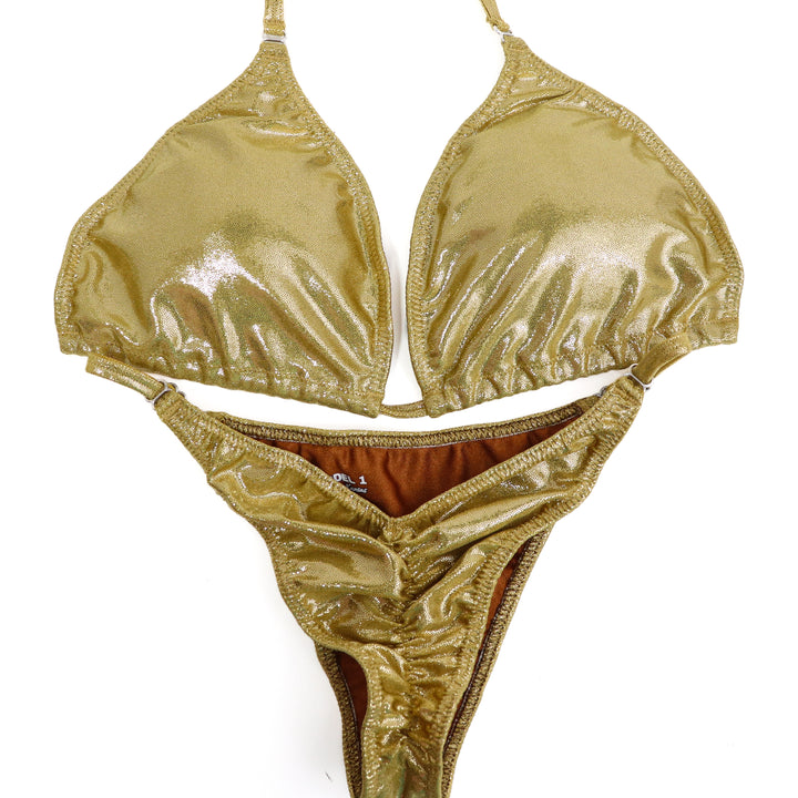 QS ST: Hologram Gold Fit Model Suit. Large/Fit Model 1.  Angel Competition BikinisThe best NPC Competition Suits for the Bikini Division, Fit Model Division Suits, and bodybuilding suits.