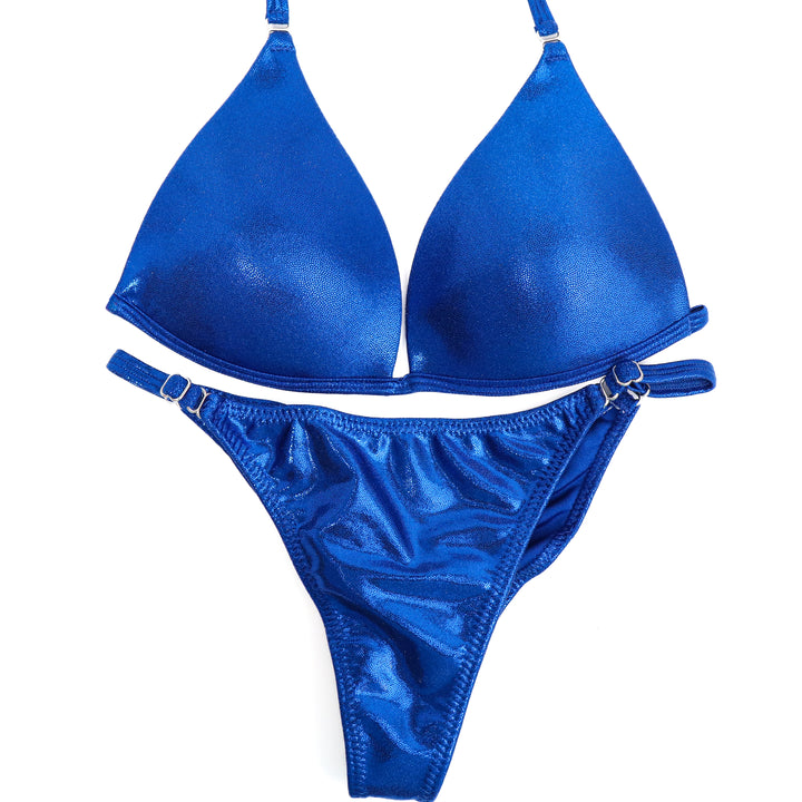 QS ST: Hologram Electric Blue Fit Model Suit. Small Molded/Fit Model 1.  Angel Competition BikinisThe best NPC Competition Suits for the Bikini Division, Fit Model Division Suits, and bodybuilding suits.