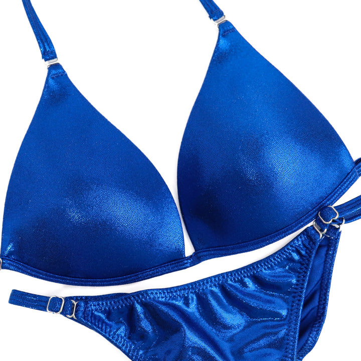 QS ST: Hologram Electric Blue Fit Model Suit. Small Molded/Fit Model 1.  Angel Competition BikinisThe best NPC Competition Suits for the Bikini Division, Fit Model Division Suits, and bodybuilding suits.