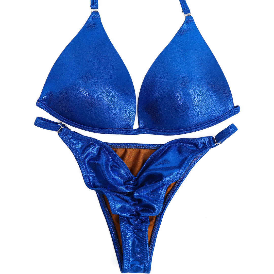 QS ST: Hologram Electric Blue Fit Model Suit. Small Molded/Fit Model 1.  Angel Competition BikinisThe best NPC Competition Suits for the Bikini Division, Fit Model Division Suits, and bodybuilding suits.