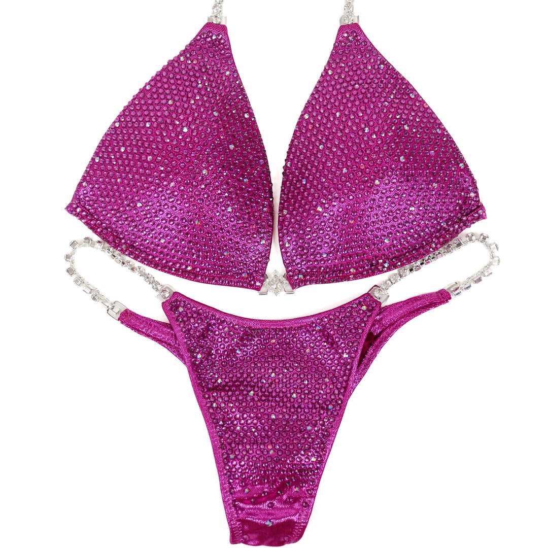 QS ST: Angel Shimmer. Hologram Mulberry. Medium Molded/Micro with Petite Rise.  Angel Competition BikinisThe best NPC Competition Suits for the Bikini Division, Fit Model Division Suits, and bodybuilding suits.