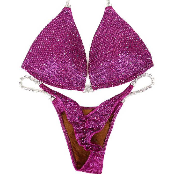 QS ST: Angel Shimmer. Hologram Mulberry. Medium Molded/Micro with Petite Rise.  Angel Competition BikinisThe best NPC Competition Suits for the Bikini Division, Fit Model Division Suits, and bodybuilding suits.