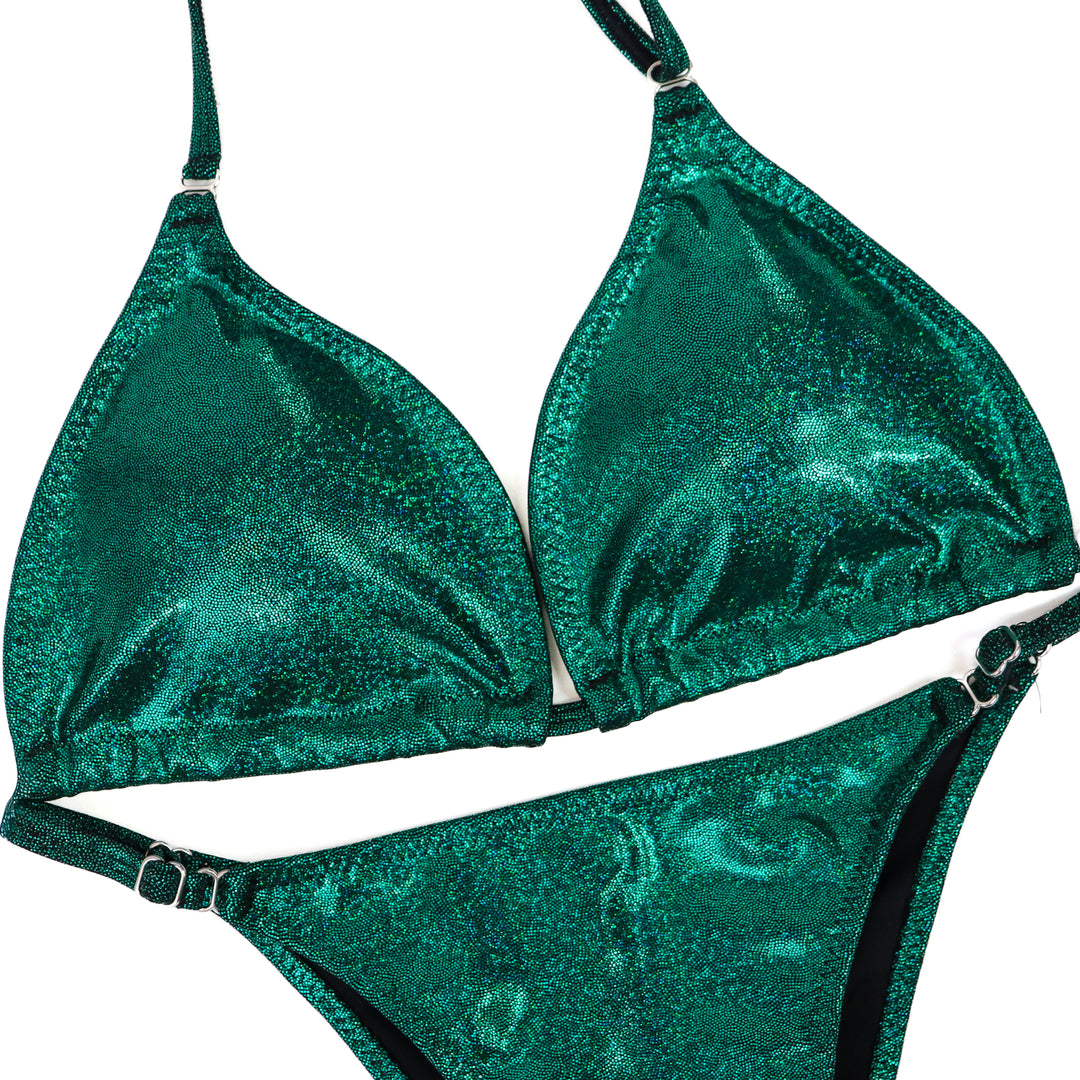 QS ST: Hologram Emerald Fit Model Suit. Medium/Fit Model 1.  Angel Competition BikinisThe best NPC Competition Suits for the Bikini Division, Fit Model Division Suits, and bodybuilding suits.