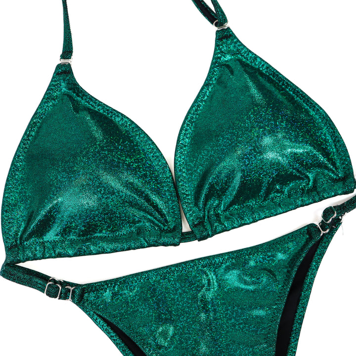 QS ST: Hologram Emerald Fit Model Suit. Medium/Fit Model 1.  Angel Competition BikinisThe best NPC Competition Suits for the Bikini Division, Fit Model Division Suits, and bodybuilding suits.