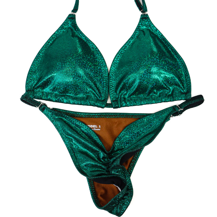 QS ST: Hologram Emerald Fit Model Suit. Medium/Fit Model 1.  Angel Competition BikinisThe best NPC Competition Suits for the Bikini Division, Fit Model Division Suits, and bodybuilding suits.
