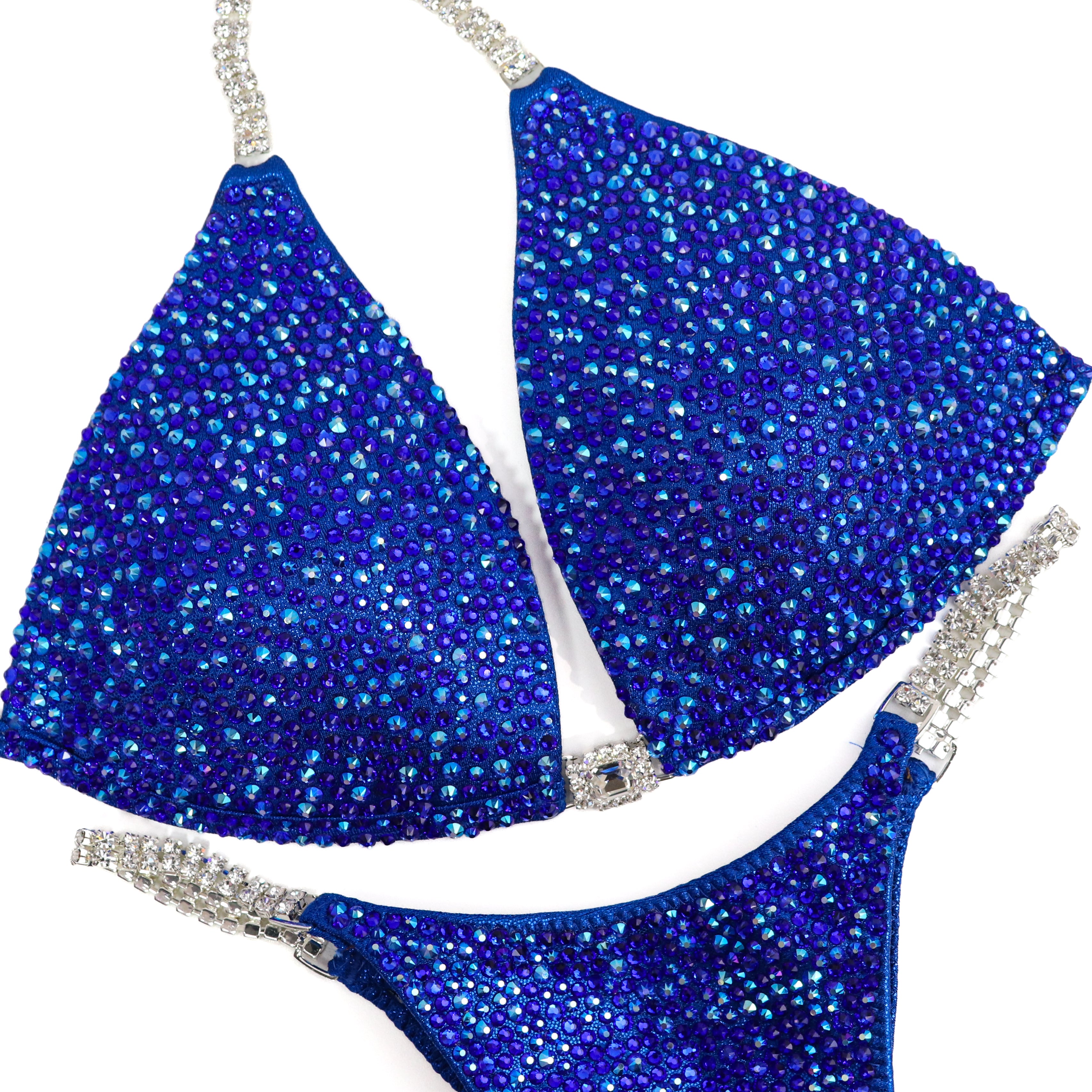 QS ST: Cobalt Radiance. Medium Molded/Pro.  Angel Competition BikinisThe best NPC Competition Suits for the Bikini Division, Fit Model Division Suits, and bodybuilding suits.