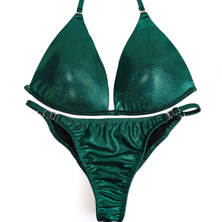 QS ST: Hologram Emerald Fit Model Suit. Medium Molded/Fit Model 2.  Angel Competition BikinisThe best NPC Competition Suits for the Bikini Division, Fit Model Division Suits, and bodybuilding suits.