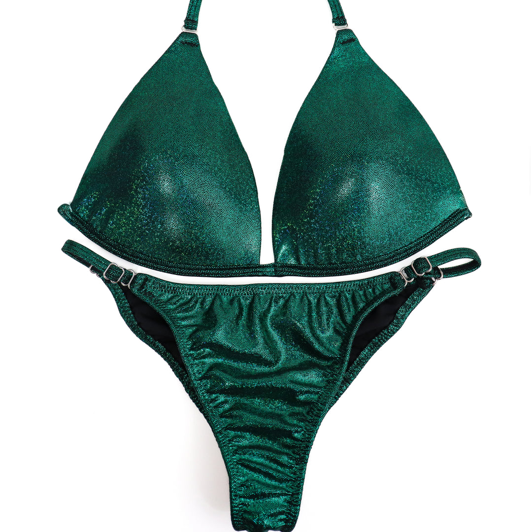 QS ST: Hologram Emerald Fit Model Suit. Large Molded/Fit Model 1.  Angel Competition BikinisThe best NPC Competition Suits for the Bikini Division, Fit Model Division Suits, and bodybuilding suits.