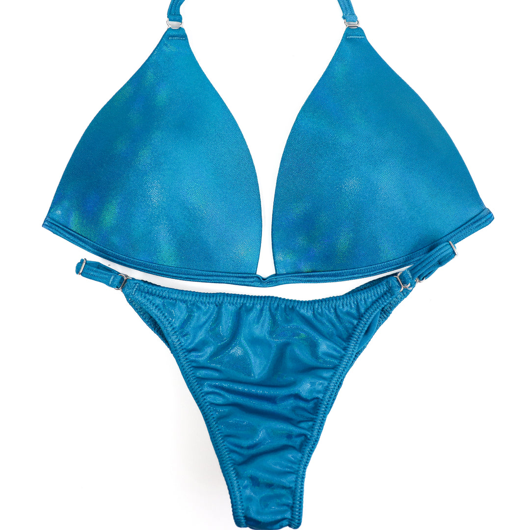 QS ST: Hologram Turquoise Fit Model Suit. Medium Molded/Fit Model 2.  Angel Competition BikinisThe best NPC Competition Suits for the Bikini Division, Fit Model Division Suits, and bodybuilding suits.