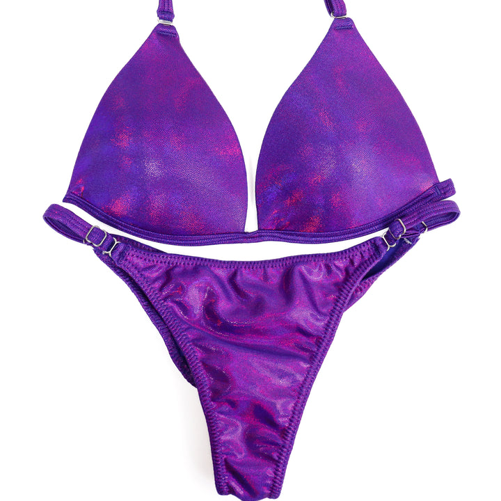 QS ST: Hologram Purple Fit Model Suit. Small Molded/Fit Model 1.  Angel Competition BikinisThe best NPC Competition Suits for the Bikini Division, Fit Model Division Suits, and bodybuilding suits.