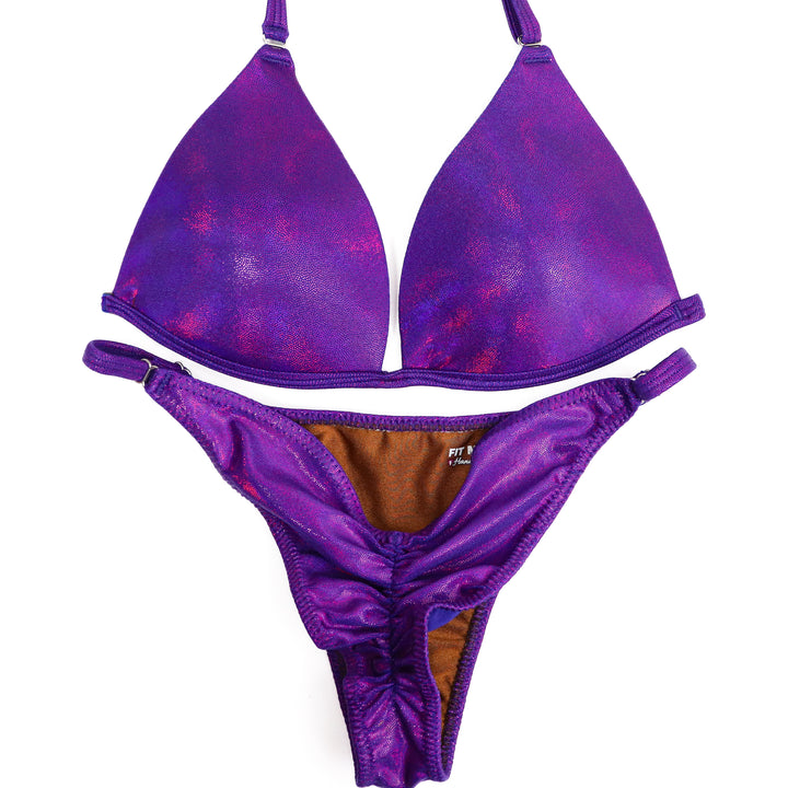 QS ST: Hologram Purple Fit Model Suit. Small Molded/Fit Model 1.  Angel Competition BikinisThe best NPC Competition Suits for the Bikini Division, Fit Model Division Suits, and bodybuilding suits.
