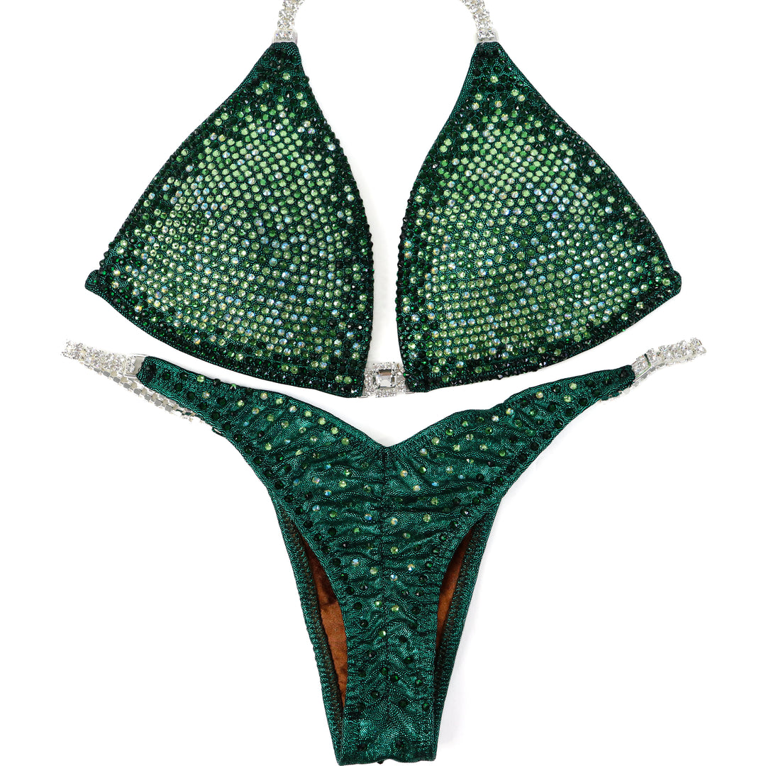 QS ST: Forrest Emerald Nova. Medium Molded/Pro.  Angel Competition BikinisThe best NPC Competition Suits for the Bikini Division, Fit Model Division Suits, and bodybuilding suits.