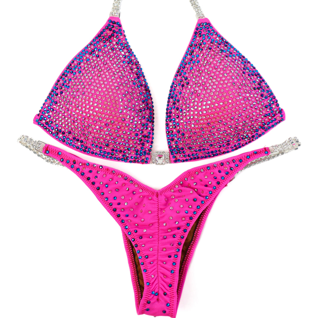 QS ST: Cotton Candy Nova. Medium Molded/Pro.  Angel Competition BikinisThe best NPC Competition Suits for the Bikini Division, Fit Model Division Suits, and bodybuilding suits.
