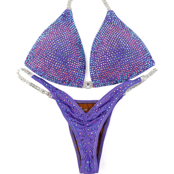 QS ST: Deb's Lilac Lolipop Nova. Medium Molded/Pro.  Angel Competition BikinisThe best NPC Competition Suits for the Bikini Division, Fit Model Division Suits, and bodybuilding suits.