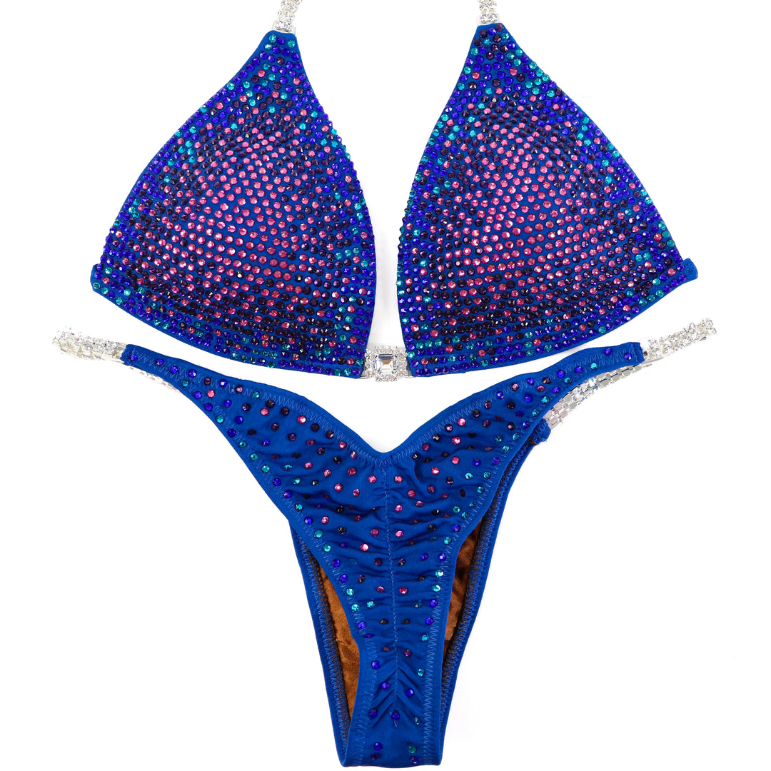 QS ST: Sapphire Sizzle Nova. Medium Molded/Pro.  Angel Competition BikinisThe best NPC Competition Suits for the Bikini Division, Fit Model Division Suits, and bodybuilding suits.