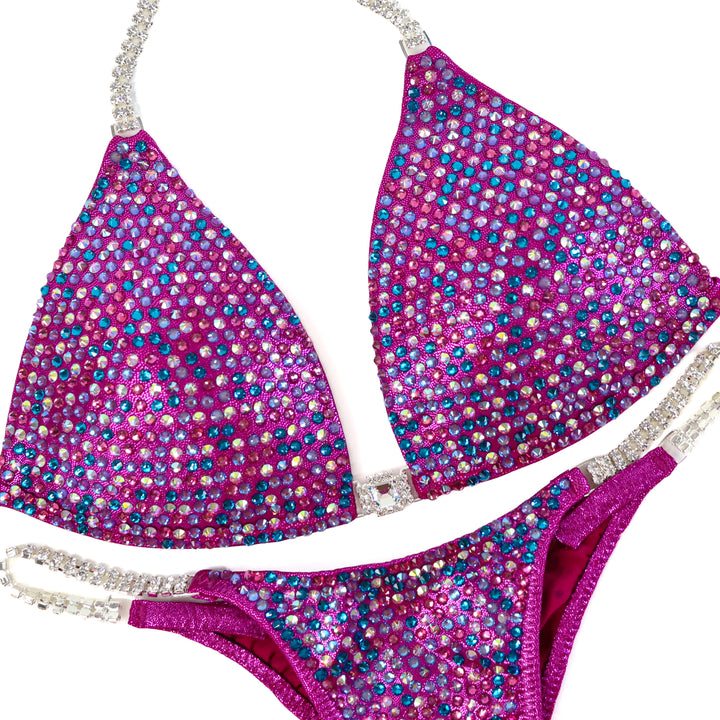 QS ST: Diamond Shimmer. Medium Molded/Pro.  Angel Competition BikinisThe best NPC Competition Suits for the Bikini Division, Fit Model Division Suits, and bodybuilding suits.