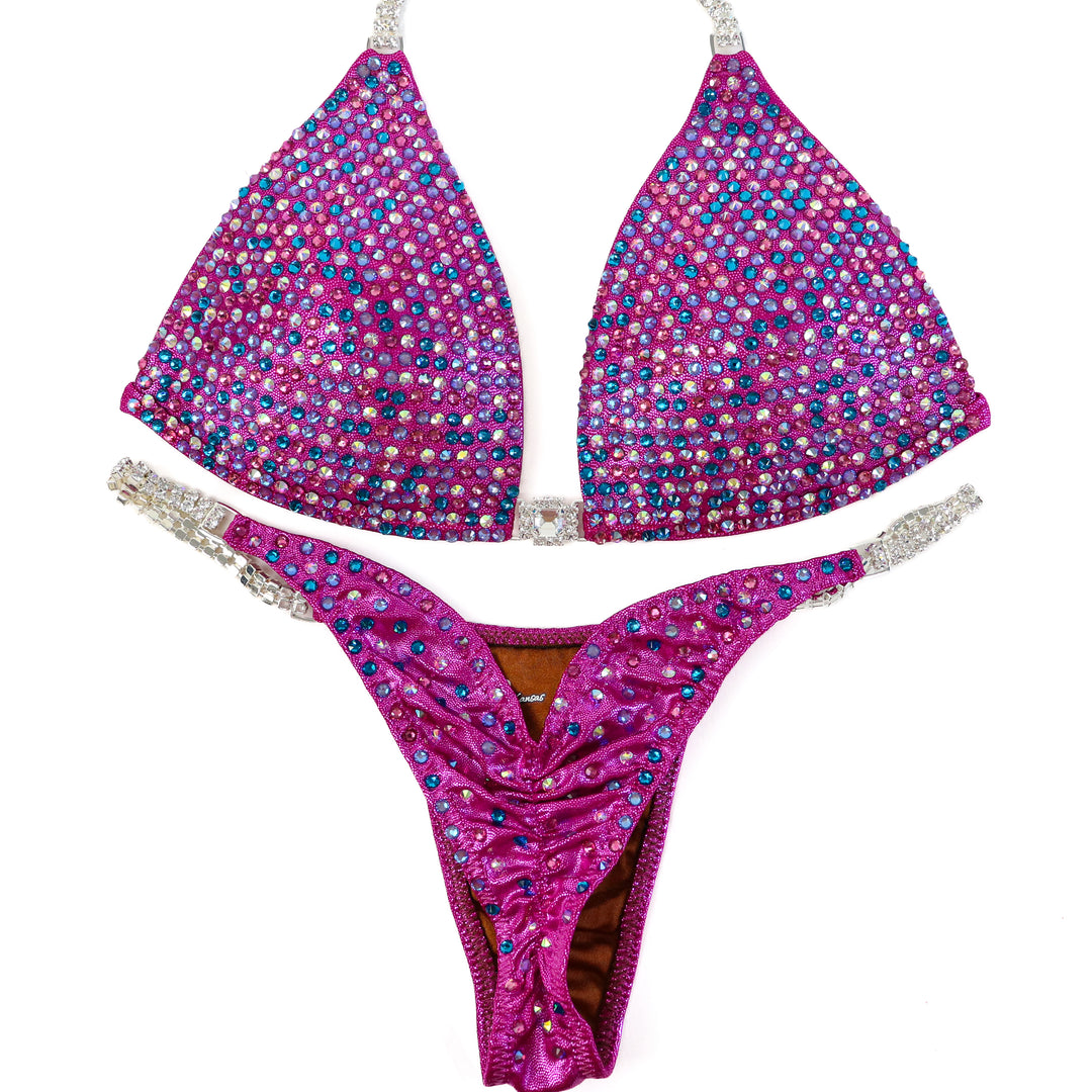 QS ST: Diamond Shimmer. Medium Molded/Pro.  Angel Competition BikinisThe best NPC Competition Suits for the Bikini Division, Fit Model Division Suits, and bodybuilding suits.