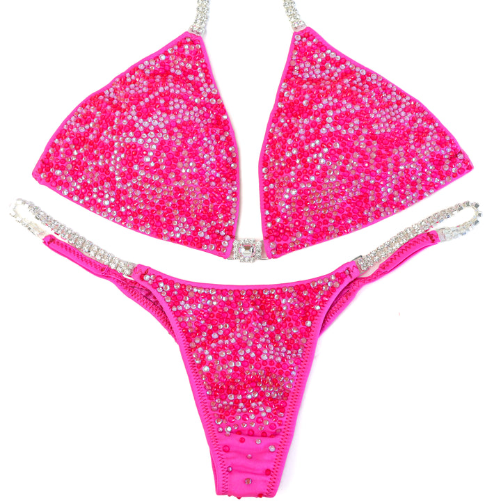 QS ST: The Ultimate Pink Radiance. Medium/Pro.  Angel Competition BikinisThe best NPC Competition Suits for the Bikini Division, Fit Model Division Suits, and bodybuilding suits.