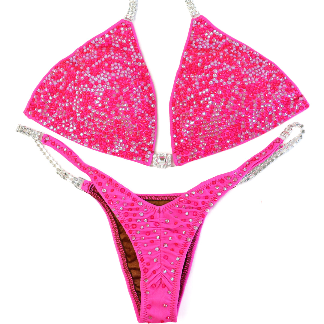 QS ST: The Ultimate Pink Radiance. Medium/Pro.  Angel Competition BikinisThe best NPC Competition Suits for the Bikini Division, Fit Model Division Suits, and bodybuilding suits.