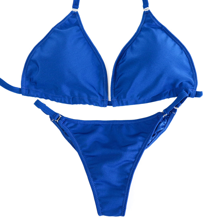 QS ST: Matte Royal Posing Practice Suit. Large/Fit Model 1.  Angel Competition BikinisThe best NPC Competition Suits for the Bikini Division, Fit Model Division Suits, and bodybuilding suits.