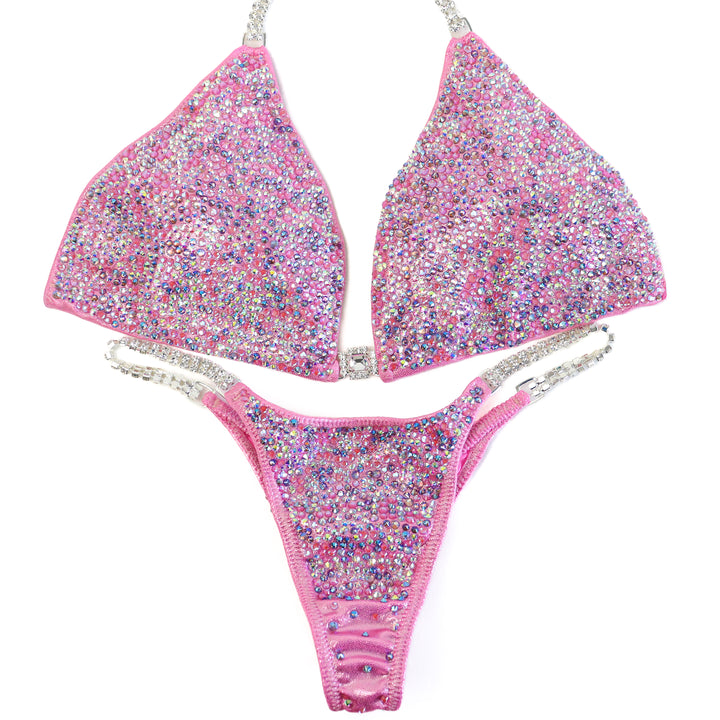 QS ST: Baby Pink Radiance. Large/Pro.  Angel Competition BikinisThe best NPC Competition Suits for the Bikini Division, Fit Model Division Suits, and bodybuilding suits.