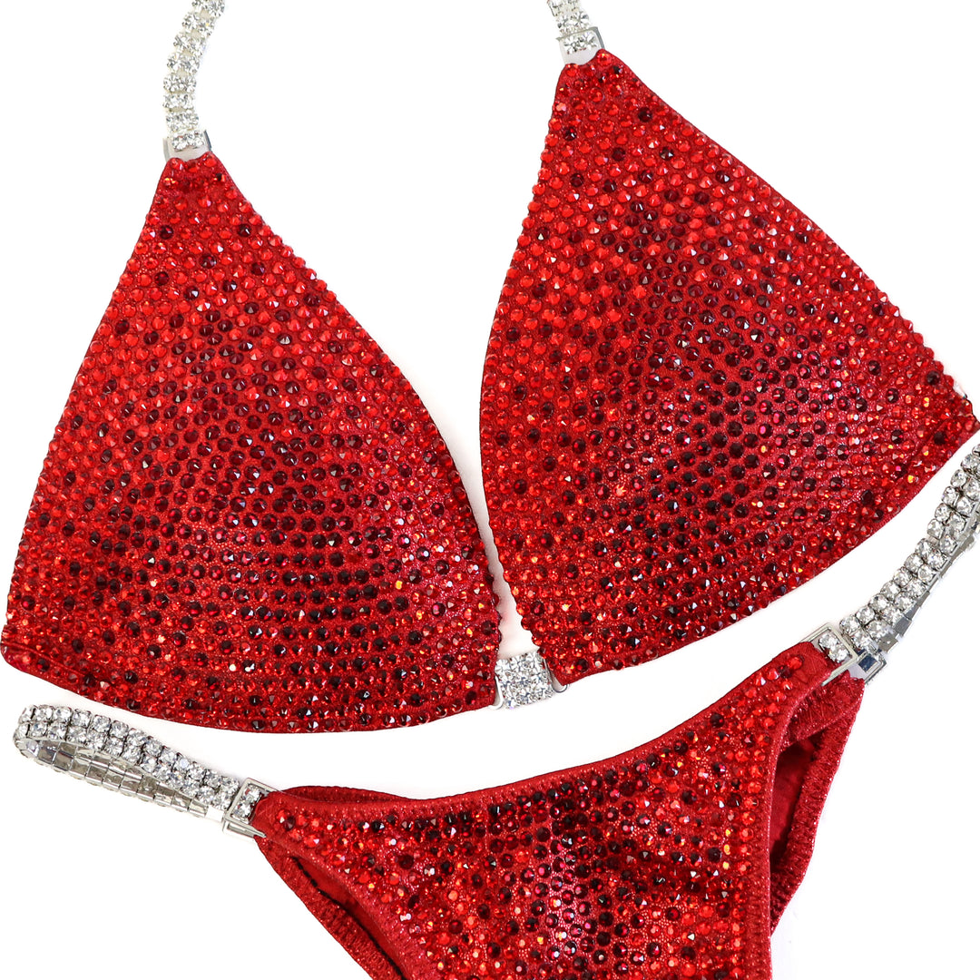 QS ST: Eli's Reverse Red Nova. Small Molded/Pro.  Angel Competition BikinisThe best NPC Competition Suits for the Bikini Division, Fit Model Division Suits, and bodybuilding suits.