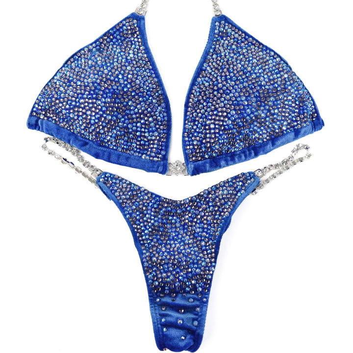 Pre Owned: Velvet Light Radiance. Medium/Micro with Petite Rise, Extreme V.  Angel Competition BikinisThe best NPC Competition Suits for the Bikini Division, Fit Model Division Suits, and bodybuilding suits.