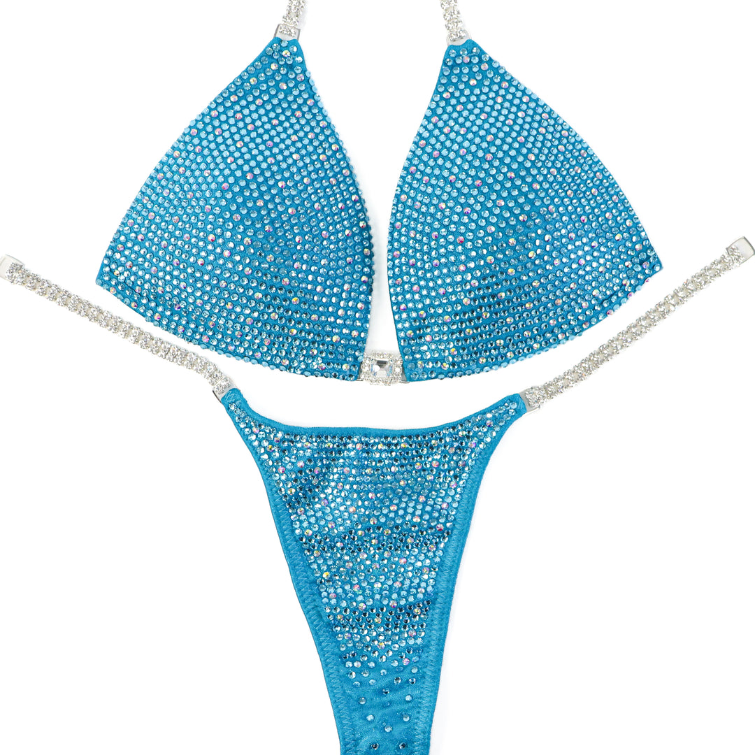 QS ST: Aqua Angel Shimmer. Medium Molded/Pro.  Angel Competition BikinisThe best NPC Competition Suits for the Bikini Division, Fit Model Division Suits, and bodybuilding suits.