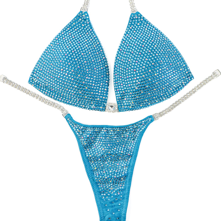 QS ST: Aqua Angel Shimmer. Medium Molded/Pro.  Angel Competition BikinisThe best NPC Competition Suits for the Bikini Division, Fit Model Division Suits, and bodybuilding suits.