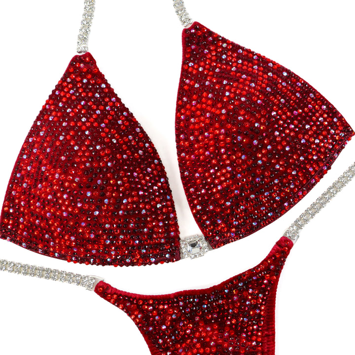 Lawna's Olympian Red Angel Shimmer  Angel Competition BikinisThe best NPC Competition Suits for the Bikini Division, Fit Model Division Suits, and bodybuilding suits.