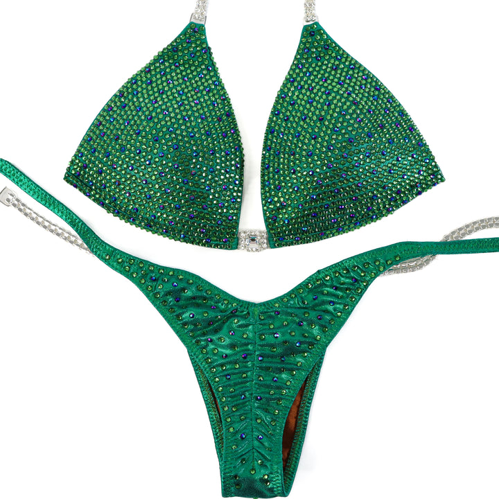 QS ST: Clover Chrome Shimmer. Medium Molded/Pro.  Angel Competition BikinisThe best NPC Competition Suits for the Bikini Division, Fit Model Division Suits, and bodybuilding suits.