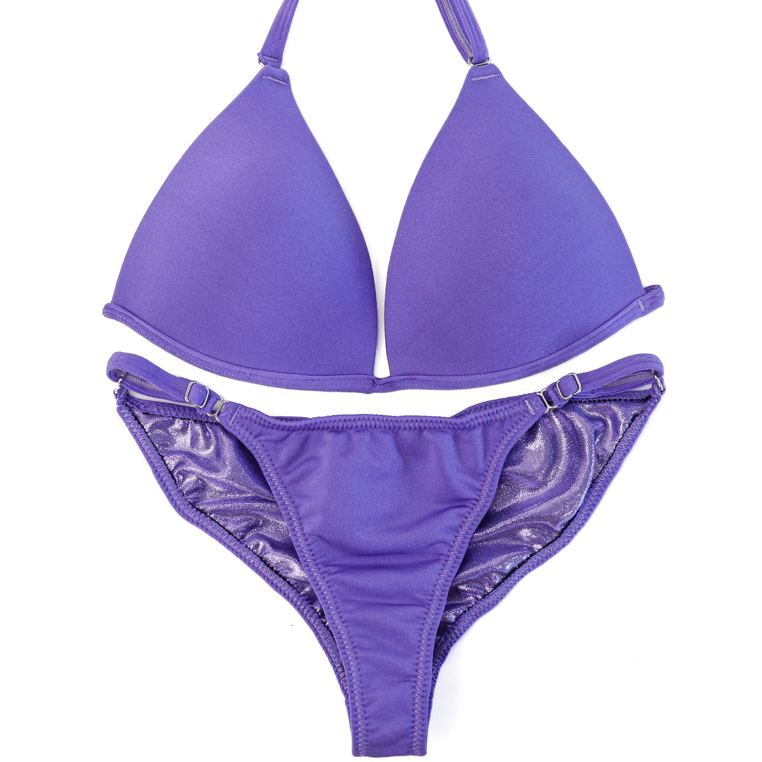QS ST: Matte Lilac Fit Model Suit. Medium Molded/Fit Model 2.  Angel Competition BikinisThe best NPC Competition Suits for the Bikini Division, Fit Model Division Suits, and bodybuilding suits.