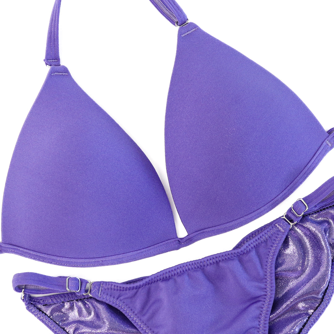 QS ST: Matte Lilac Fit Model Suit. Medium Molded/Fit Model 2.  Angel Competition BikinisThe best NPC Competition Suits for the Bikini Division, Fit Model Division Suits, and bodybuilding suits.