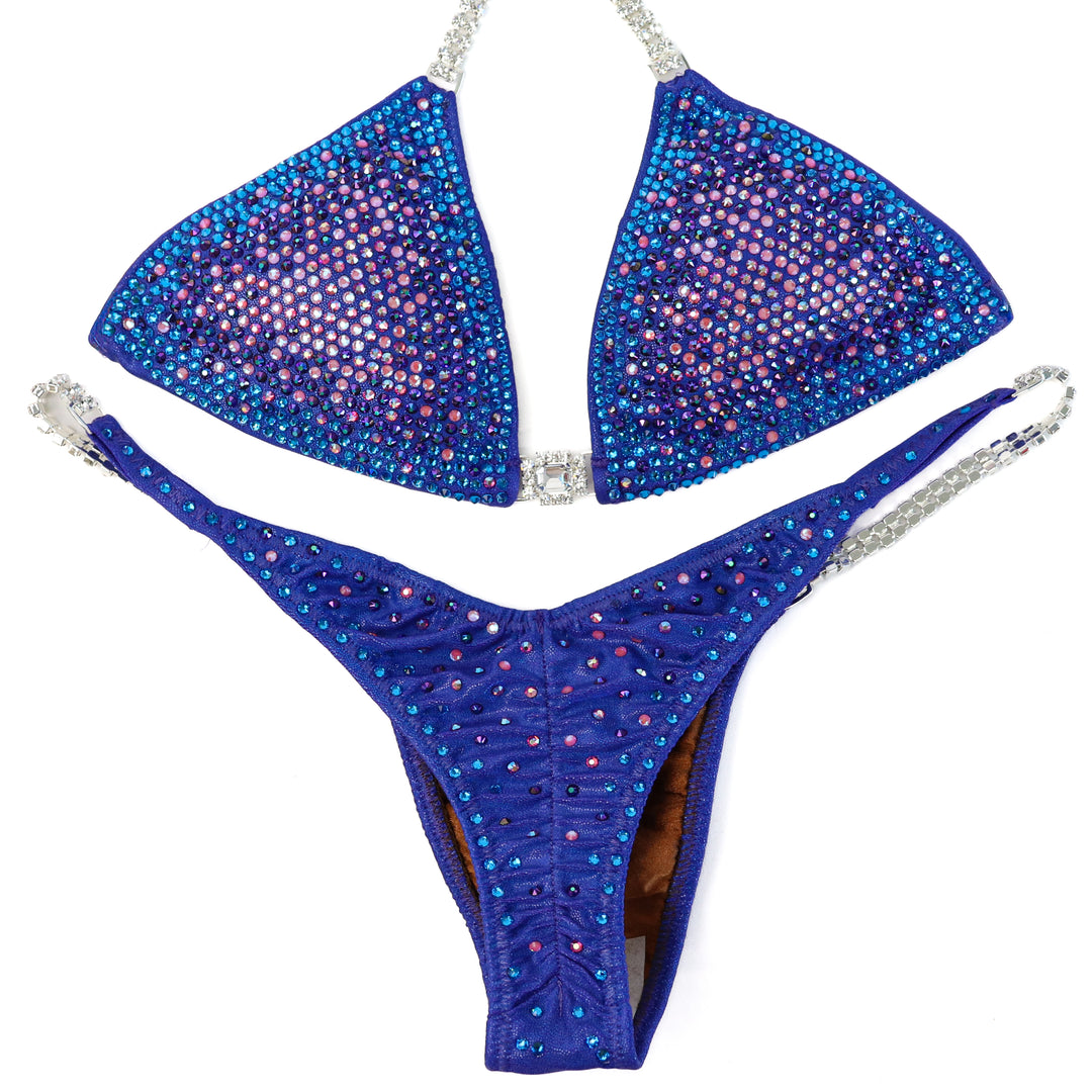 QS ST: Crystal Nova 3 Color. Hologram Electric Purple. Small/Pro.  Angel Competition BikinisThe best NPC Competition Suits for the Bikini Division, Fit Model Division Suits, and bodybuilding suits.