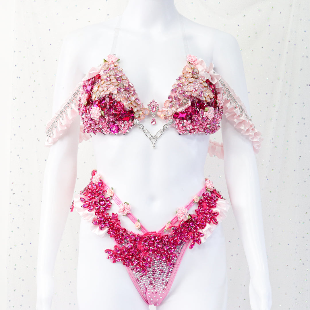 QS ST: Once Upon a Dream Couture. Medium Molded/Pro with Modest Rise.  Angel Competition BikinisThe best NPC Competition Suits for the Bikini Division, Fit Model Division Suits, and bodybuilding suits.