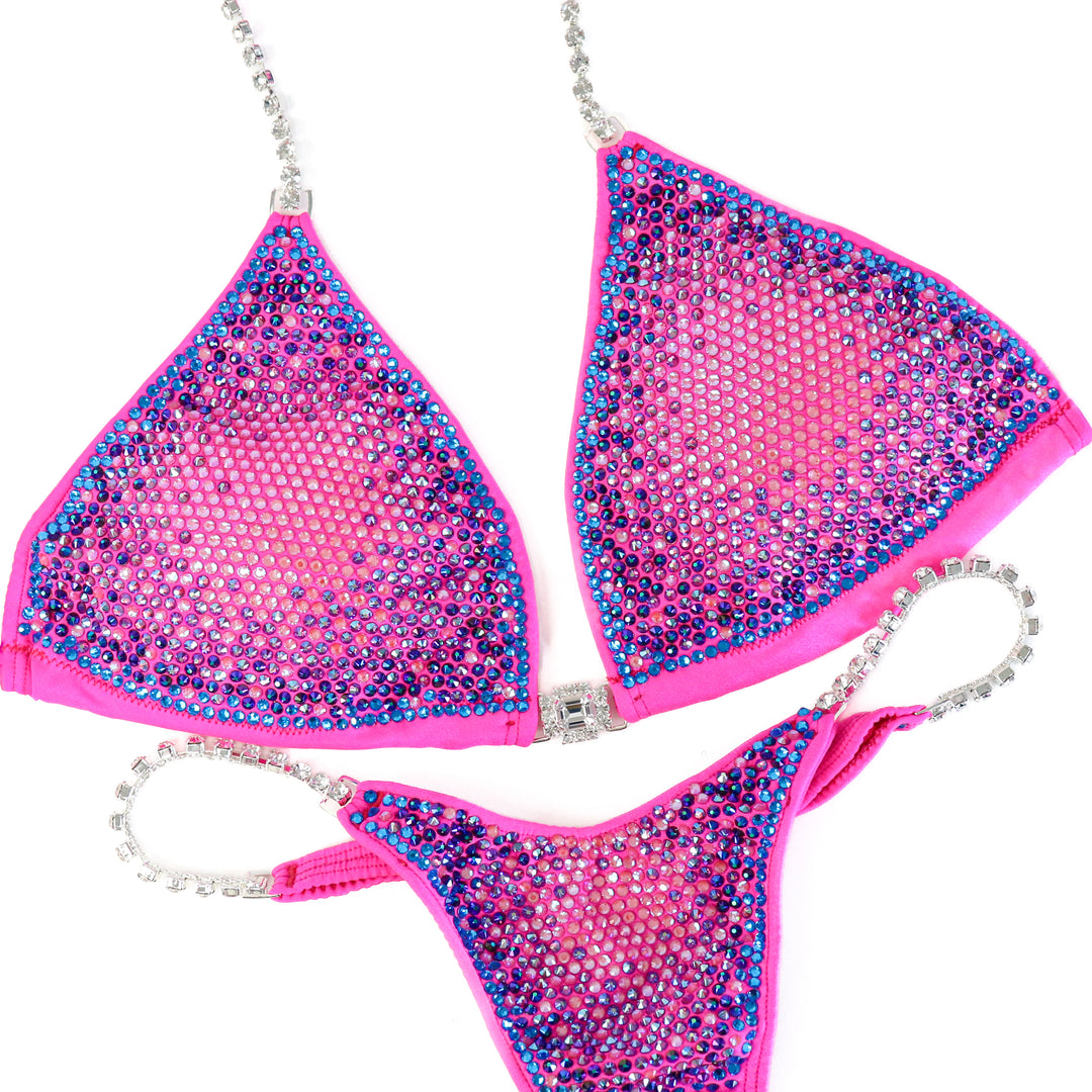 Pre Owned: Cotton Candy Nova. Matte Pink. Large/.  Angel Competition BikinisThe best NPC Competition Suits for the Bikini Division, Fit Model Division Suits, and bodybuilding suits.