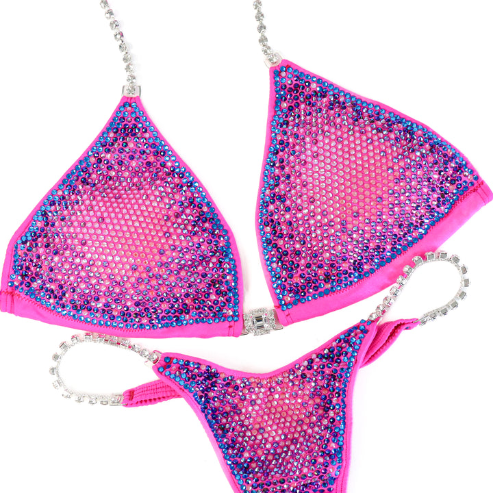 Pre Owned: Cotton Candy Nova. Matte Pink. Large/.  Angel Competition BikinisThe best NPC Competition Suits for the Bikini Division, Fit Model Division Suits, and bodybuilding suits.
