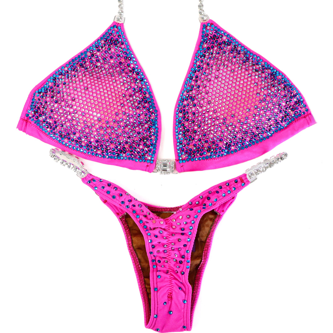 Pre Owned: Cotton Candy Nova. Matte Pink. Large/.  Angel Competition BikinisThe best NPC Competition Suits for the Bikini Division, Fit Model Division Suits, and bodybuilding suits.