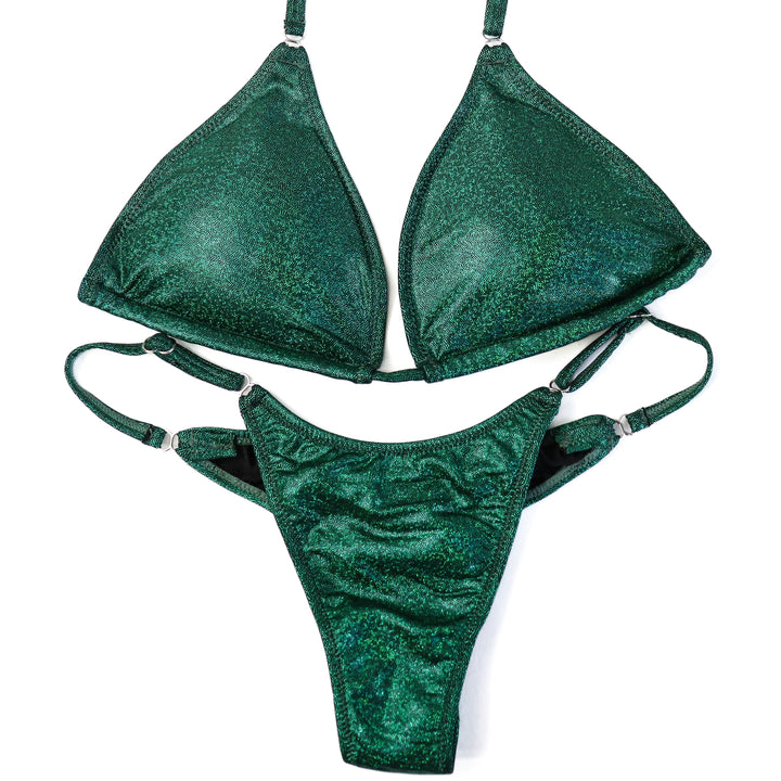 Hologram Emerald Posing Practice Suit  Angel Competition BikinisThe best NPC Competition Suits for the Bikini Division, Fit Model Division Suits, and bodybuilding suits.