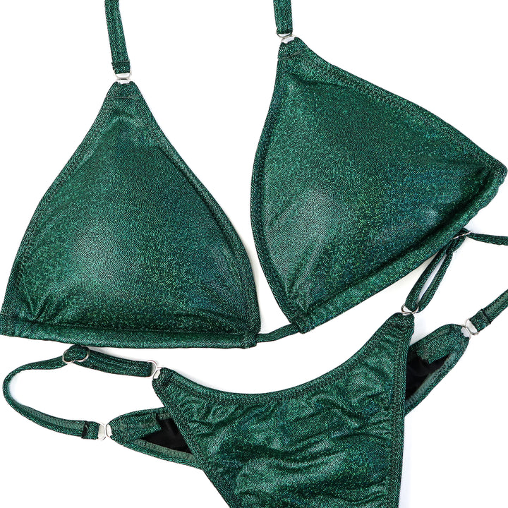 Hologram Emerald Posing Practice Suit  Angel Competition BikinisThe best NPC Competition Suits for the Bikini Division, Fit Model Division Suits, and bodybuilding suits.