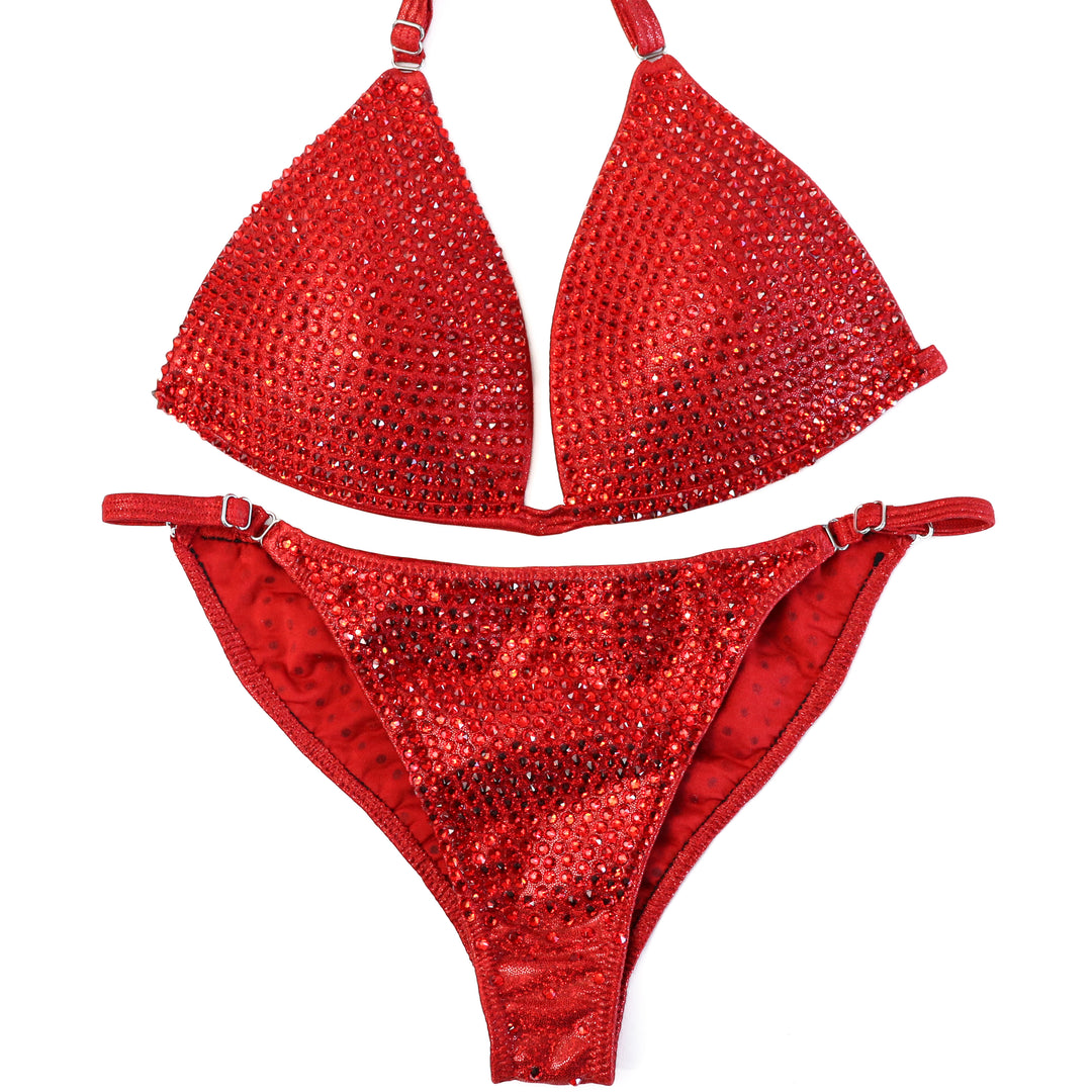 Hologram Red Crystallized Fit Model Competition Suit  Angel Competition BikinisThe best NPC Competition Suits for the Bikini Division, Fit Model Division Suits, and bodybuilding suits.