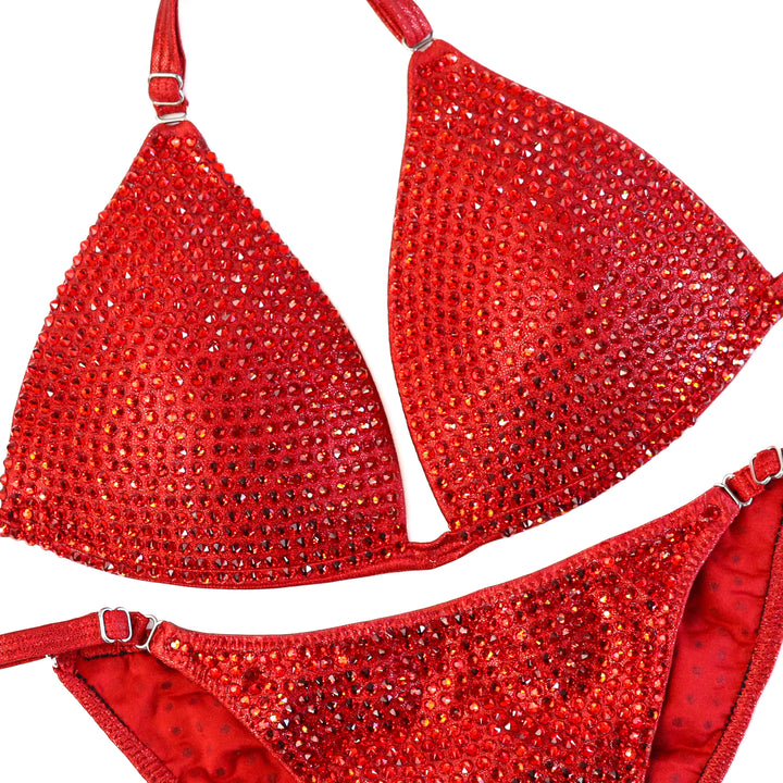 Hologram Red Crystallized Fit Model Competition Suit  Angel Competition BikinisThe best NPC Competition Suits for the Bikini Division, Fit Model Division Suits, and bodybuilding suits.