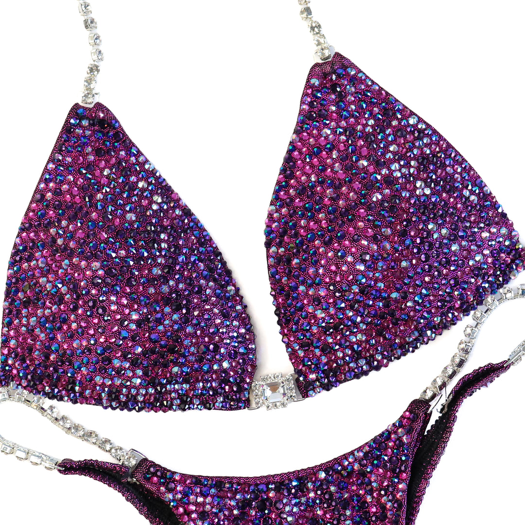 Pre Owned: Berry Radiance. Small Molded/Micro.  Angel Competition BikinisThe best NPC Competition Suits for the Bikini Division, Fit Model Division Suits, and bodybuilding suits.